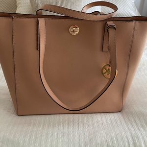 Michael Kors Pink Leather Travel Tote
